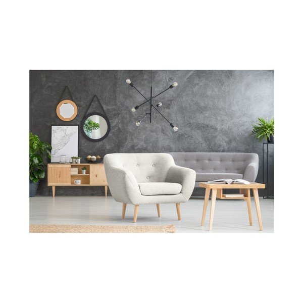 Krem fotelja sa laganim nogama Mazzini Sofas Sicile-image-4