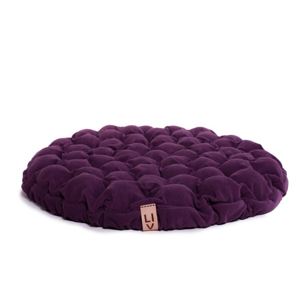 Ljubičasti jastuk za sjedenje sa masažnim kuglicama Linda Vrňáková Bloom, promjer 65 cm