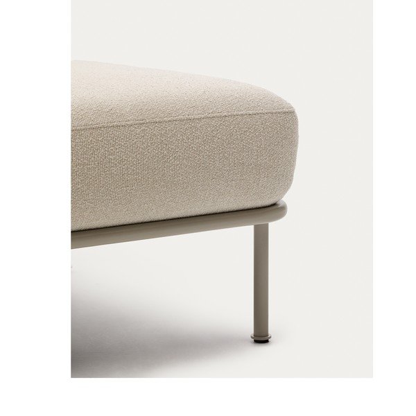 Bež tabure od bouclé tkanine Aurum – Kave Home-image-1