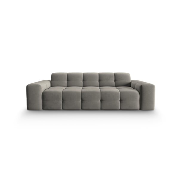 Sivi baršunasti kauč 222 cm Kendal - Micadoni Home