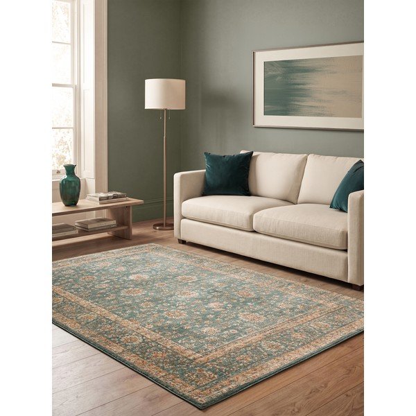 Petrolej zeleni tepih 240x340 cm Raja – Asiatic Carpets-image-1