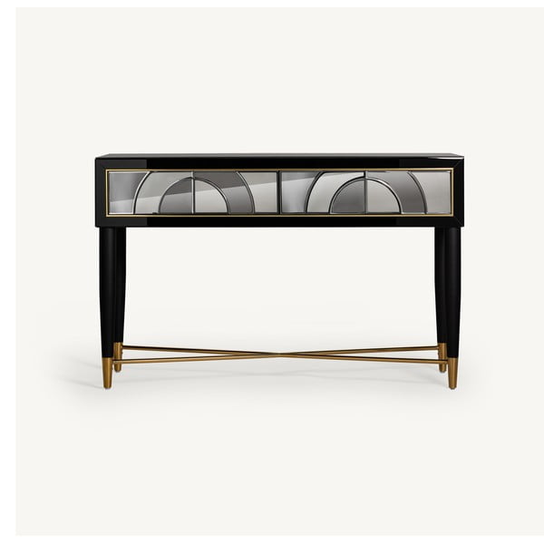 Crni pomoćni stol 42x120 cm Isabella – Burkina