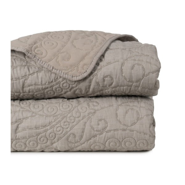 Smeđe-sivi prošiven prekrivač 180x260 cm – Ixia