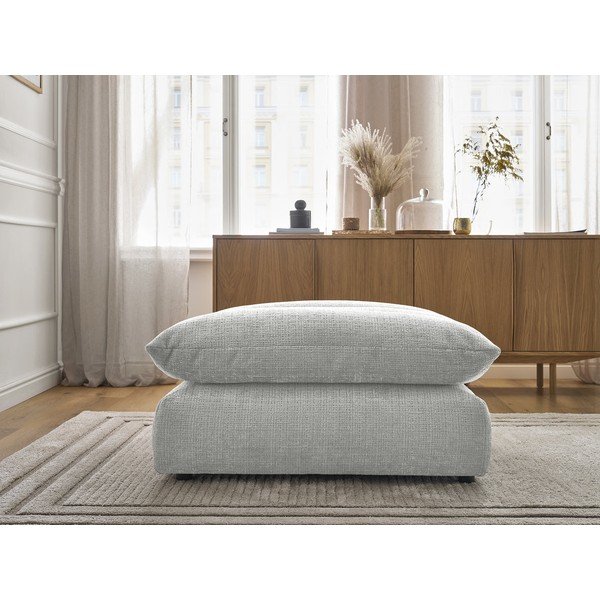 Svijetlo sivi tabure od šenila Neil – Bobochic Paris-image-4