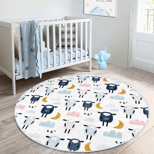 Bijeli dječji tepih ø 120 cm Comfort – Mila Home-image-3