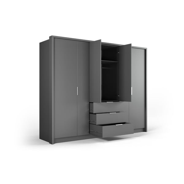 Sivi ormar 255x217 cm Wells - Cosmopolitan Design-image-3