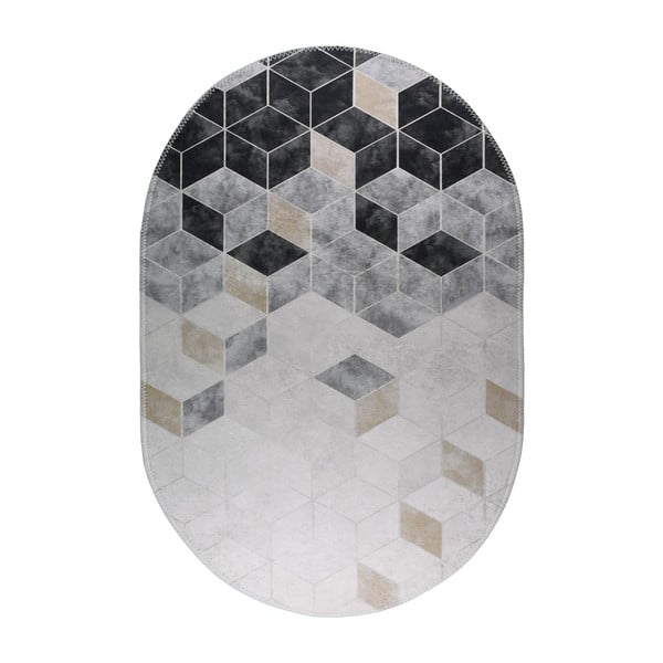 Bijelo-sivi perivi tepih 80x120 cm – Vitaus