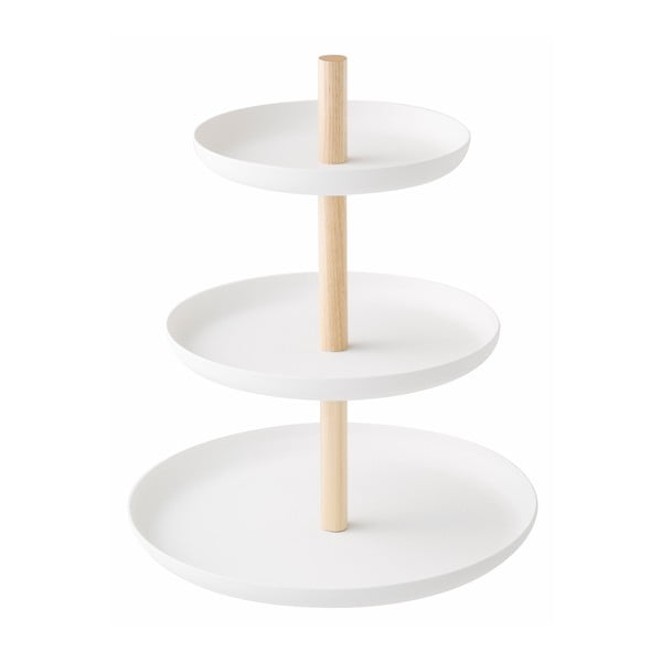 Bijeli stalak s tri YAMAZAKI Tosca zdjele