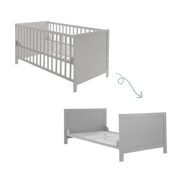 Svijetlo sivi dječji krevet 70x140 cm – Roba-image-3