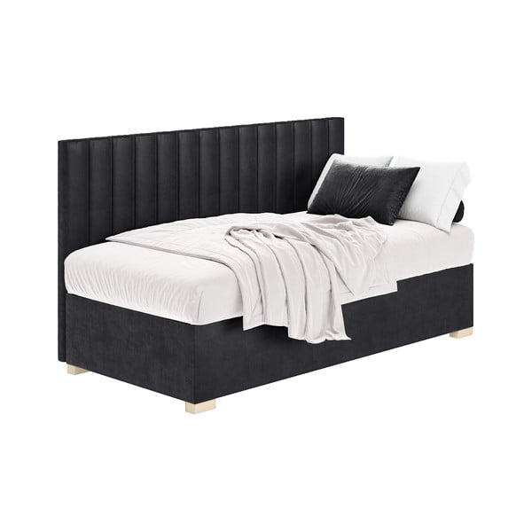 Tamno plavi dječji krevet s prostorom za pohranu s madracem 90x200 cm Chill – Ghado-image-2