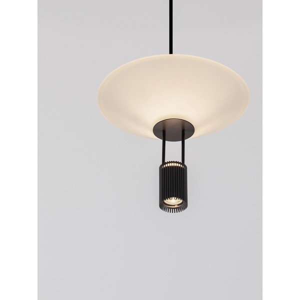 Mat crna LED viseća svjetiljka aluminijska sa sjenilom od akrilnog stakla ø 22 cm Anafi – Nova Luce-image-2