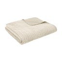 Bež prošiven prekrivač od samta 240x260 cm Attica Velvet Embroidered – Bianca