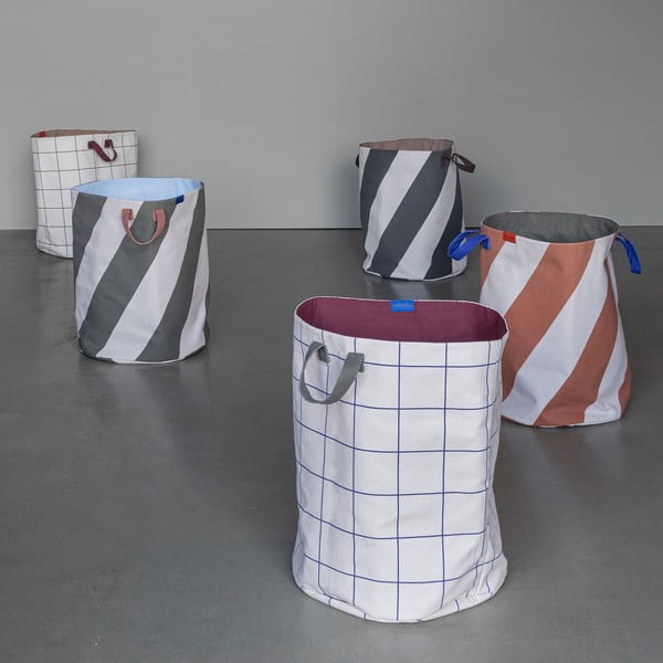 Ciglasta/krem tekstilna košara za rublje 5 l Diagonal – Mette Ditmer Denmark-image-3