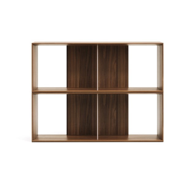 Modularni sustav polica 2 kom u dekoru oraha u prirodnoj boji 101x76 cm Litto – Kave Home