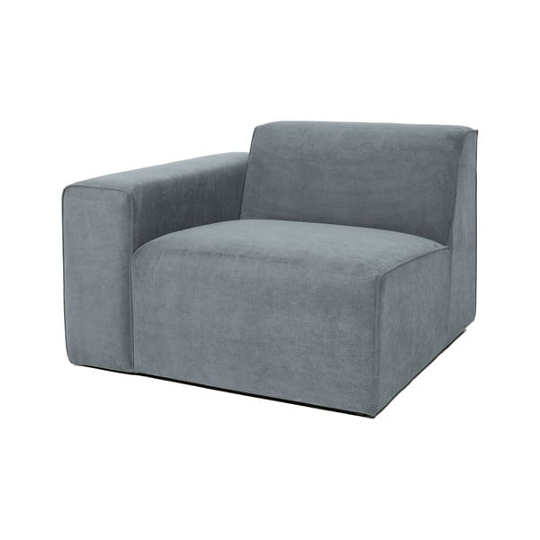 Siva modularna sjedeća garnitura od samta (s lijevim kutom) Sting – Scandic-image-1