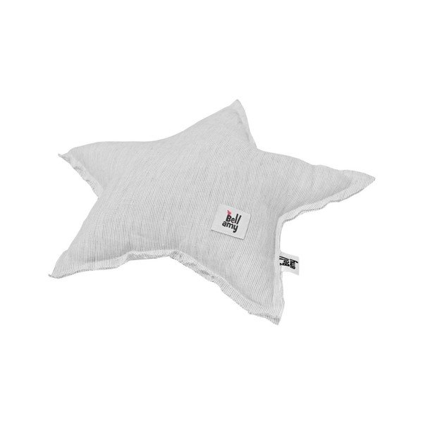 Sivi dječji laneni jastuk u obliku zvijezde BELLAMY Stripes-image-2