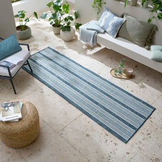 Unutarnji i vanjski tepih plavozeleni 80x230 cm Roma Stripe – Flair Rugs