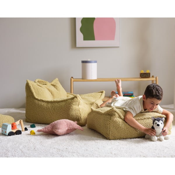 Zelena vreća za bebe od bouclé tkanine Square – Wigiwama-image-2