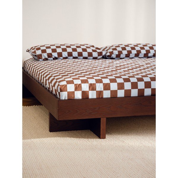 Bračni krevet od MDF-a u dekoru hrasta bez uzglavlja s podnicom 180x200 cm u prirodnoj boji Kito – noo.ma-image-4