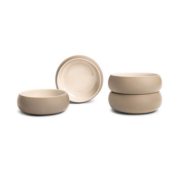 Bež zdjelice u setu 4 kom za juhu/za ramen od kamenine 1 l Terra Vira – Bonami Selection