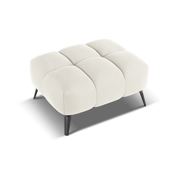 Bijeli baršunast tabure Nalu – Makamii-image-3