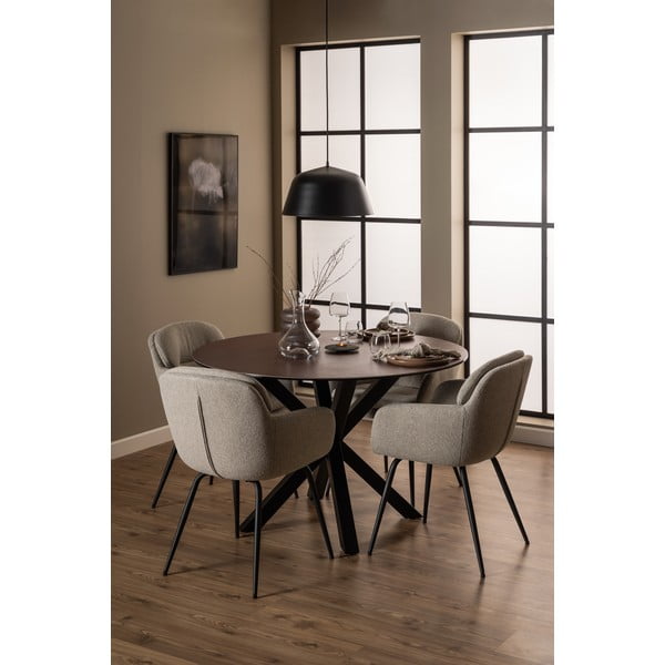 Bež podstavljena blagovaonska stolica s naslonima za ruke Dora – Actona-image-3