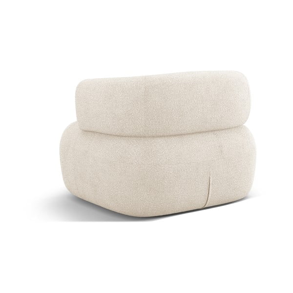 Bež fotelja od bouclé tkanine Jenny – Micadoni Home-image-3