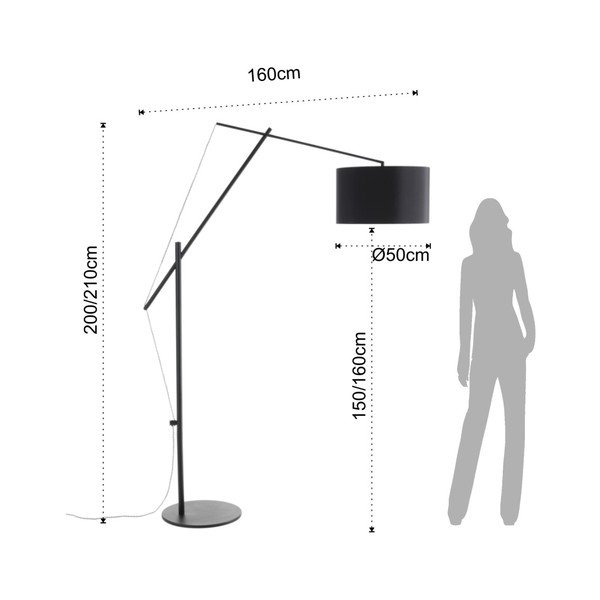 Crna podna lampa Tomasucci Gear-image-1