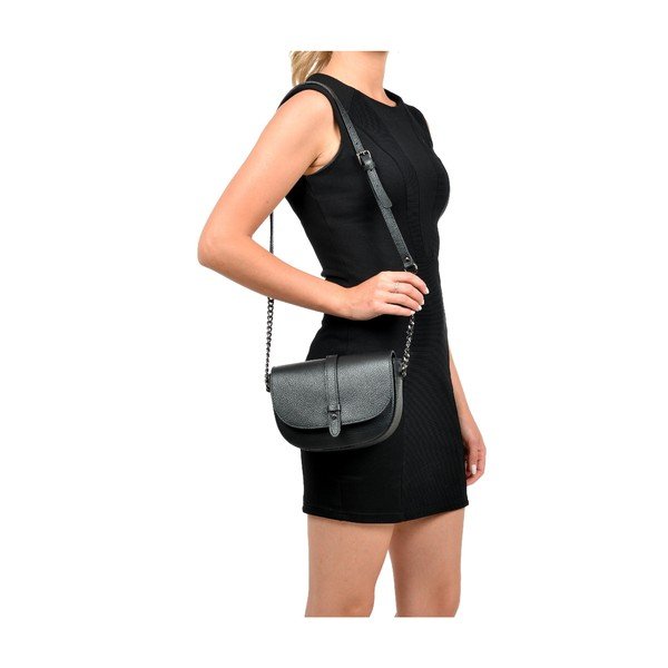 Crna kožna torbica Sofia Cardoni Emilia-image-1