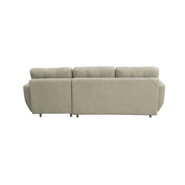 Krem kauč na razvlačenje sa svijetlim nogama Mazzini Sofas Tulipe, desni kut-image-3