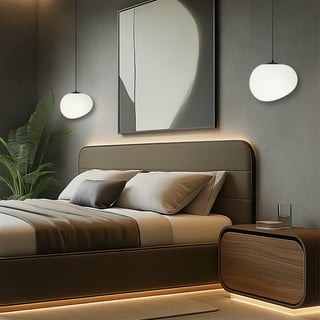 Crno-bijela viseća svjetiljka ø 25 cm Stones – Candellux Lighting