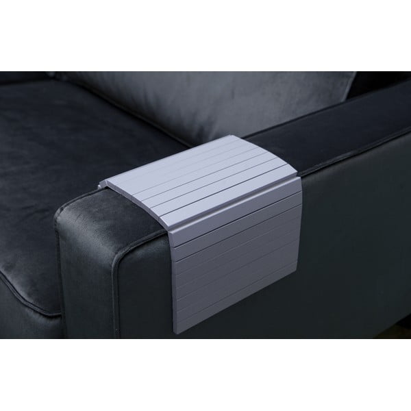 Sivi fleksibilni drveni oslonac za ruku za kauč WOOOD Tray