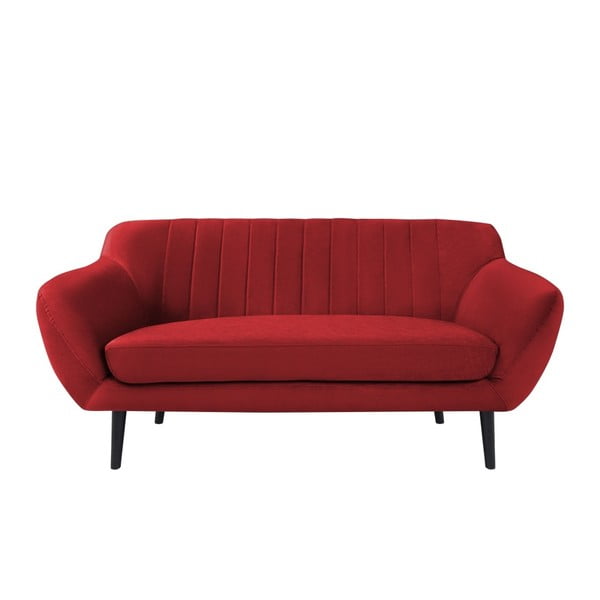 Sofa od crvenog baršuna Mazzini Sofas Toscane, 158 cm