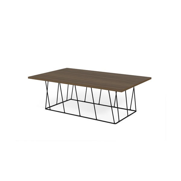 Stol za kavu s pločom od oraha i TemaHome Helix crnim nogama-image-1