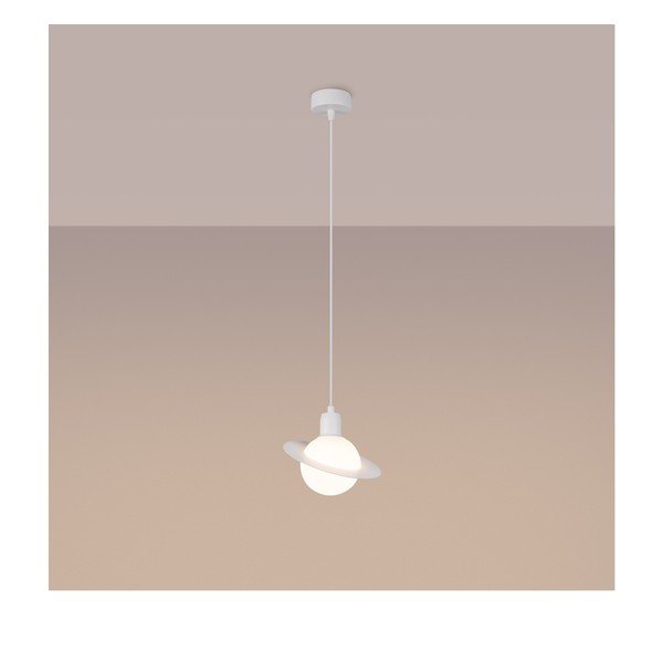 Bijela dječja svjetiljka sa staklenim sjenilom Mab – Sollux-image-4