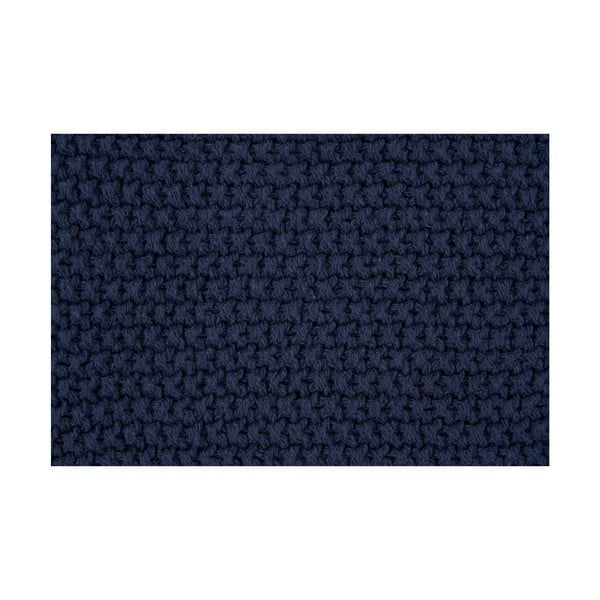 Tamno plava deka od recikliranog pamuka 130x170 cm Santos – House Nordic-image-2