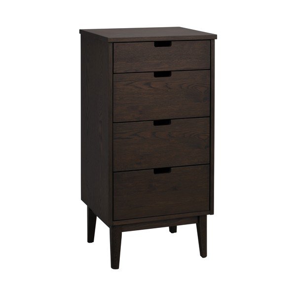 Komoda od punog hrasta u tamnoj prirodnoj boji 45x92x38 cm Garrison – Rowico