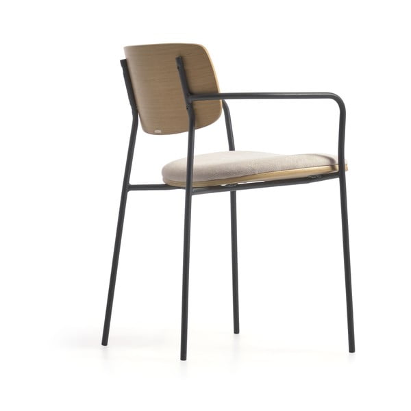 Crna/u prirodnoj boji blagovaonska stolica Maureen – Kave Home-image-4