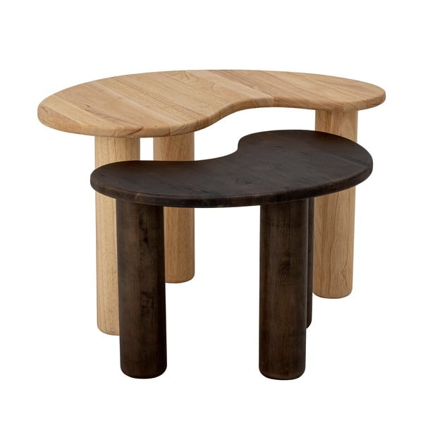 Tamno smeđi stolić za kavu od masivnog kaučuka 36x53 cm Luppa – Bloomingville-image-4