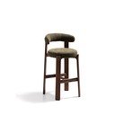 Zelena/u tamnoj prirodnoj boji barska stolica od čvrste jeseni (visine sjedala 75 cm) Granite – Kave Home