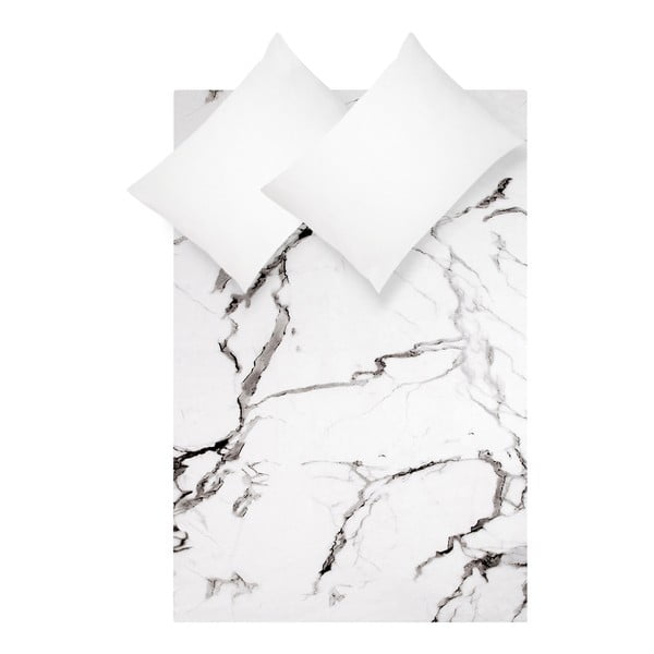 Bijela posteljina za bračni krevet od pamuka Westwing Collection, 200 x 200 cm