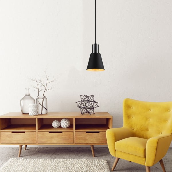 Crna viseća svjetiljka ø 14 cm Kem – Opviq lights-image-1