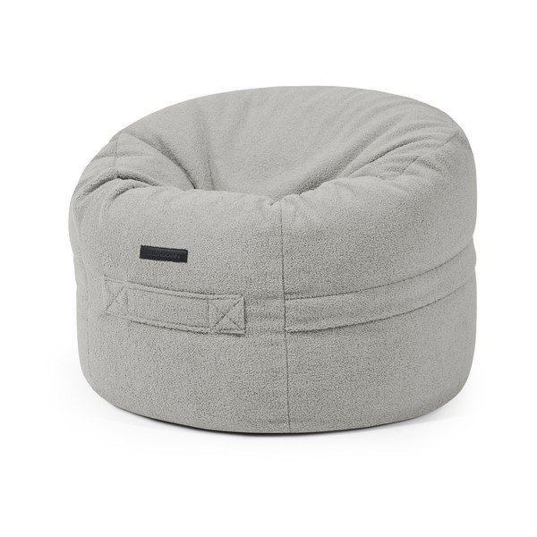 Svijetlo siva vreća za sjedenje od bouclé tkanine Roll 80 – SLOWDOWN