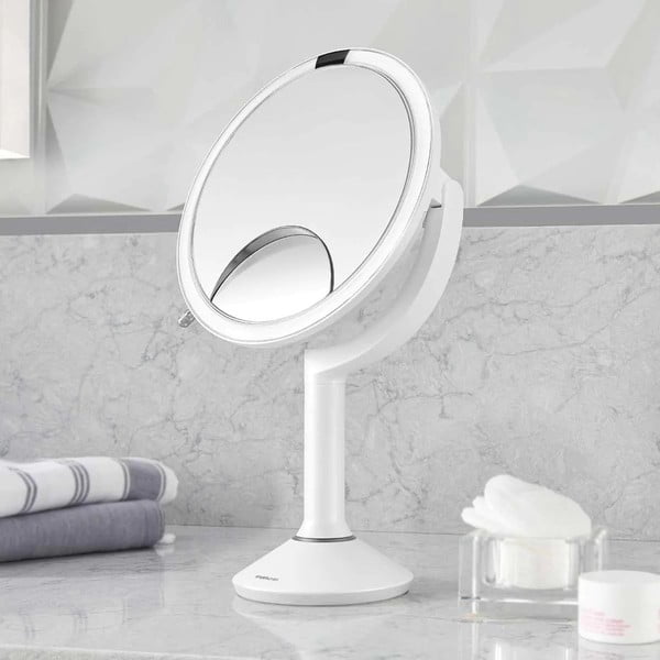 Kozmetičko ogledalo s osvjetljenjem/povećavajuće (5x) ø 20 cm Sensor Trio – simplehuman-image-3
