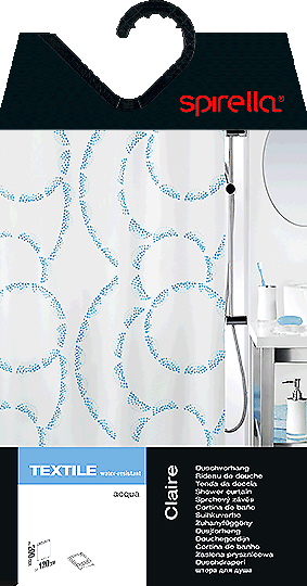 Tuš zavjesa 180x200 cm Claire – Spirella-image-1