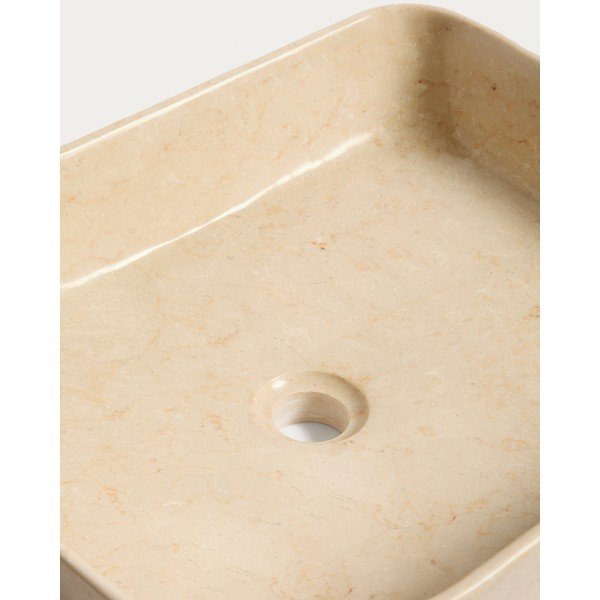 Bež kameni umivaonik 55x35 cm Darnen – Kave Home-image-4