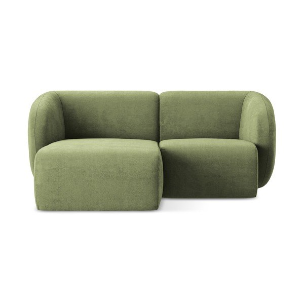 Zelena kutna garnitura od šenila (s lijevim kutom/s ležaljkom) Lani – Makamii