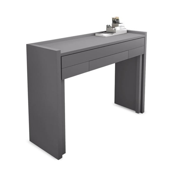 Sivi radni stol 36x110 cm Mel - Woodman-image-3