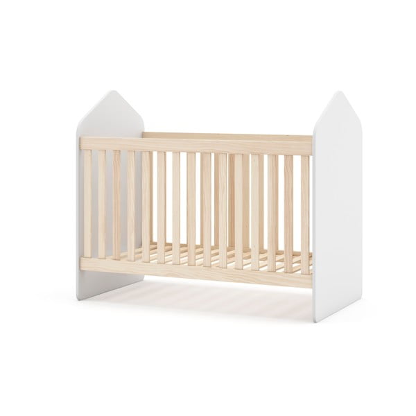 Bijeli/natur dječji krevet u dekoru bora 60x120 cm Estefania – Marckeric-image-3