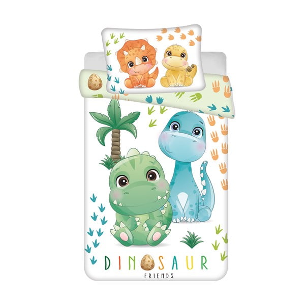 Pamučna dječja posteljina za dječji krevetić 100x135 cm Dino – Jerry Fabrics